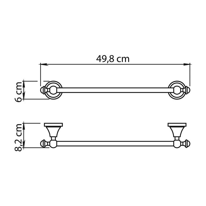 GEDY NV214513000 NEVIS Chrome Towel Rack