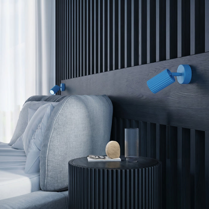 SOLLUX SL.2377 Aplique de pared KARBON azur con interruptor