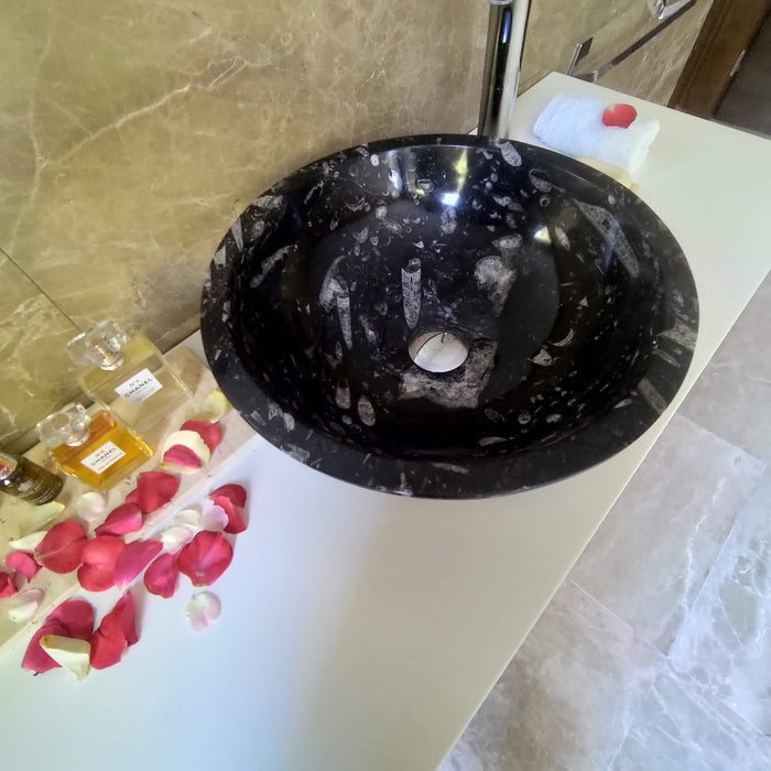 FORZINI FZ-BK/DV-MB-115 TALASA Lavabo de mármol Negro