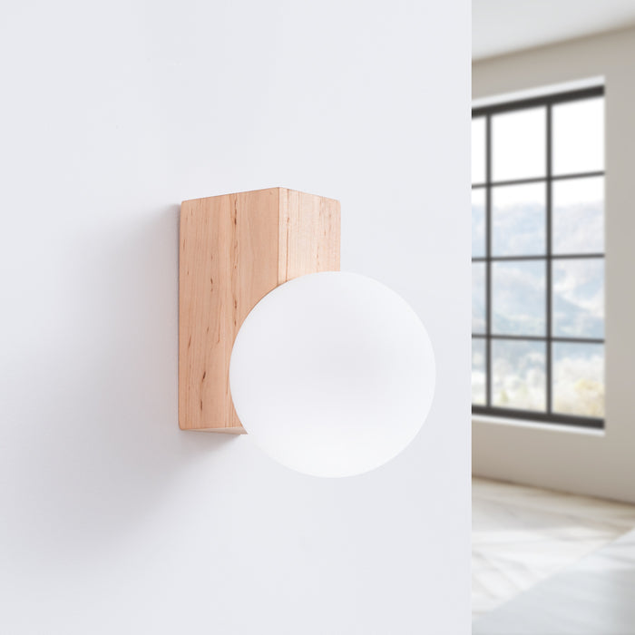 SOLLUX SL.1682 Aplique BULBO madera natural madera natural/blanco
