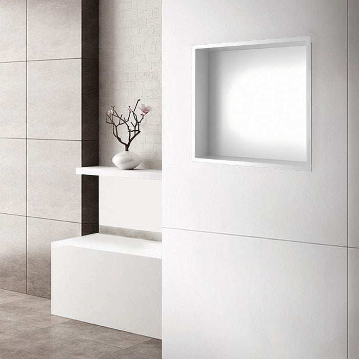 OXEN 139104 Hornacina de Ducha Cuadrada 30 x 30 cm Color Blanco Mate