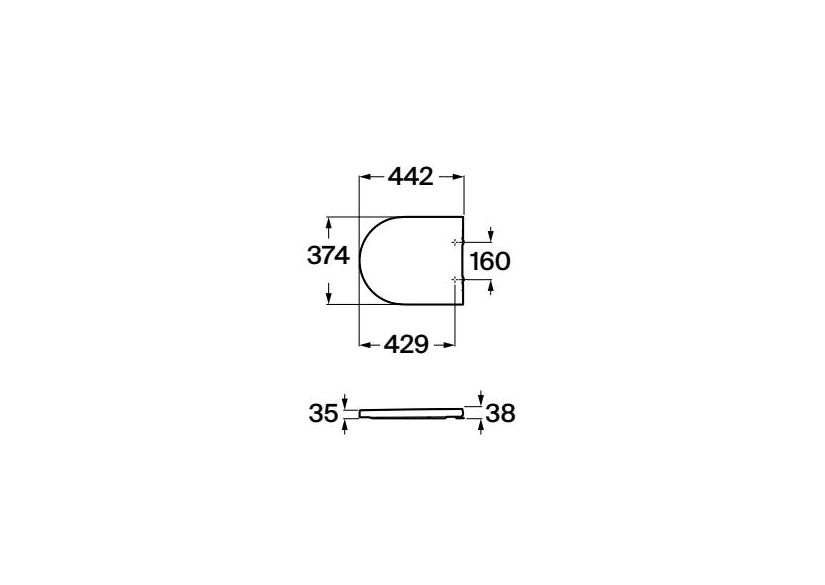 ROCA A80152200B INSPIRA ROUND Tapa WC Caída Amortiguada Blanco