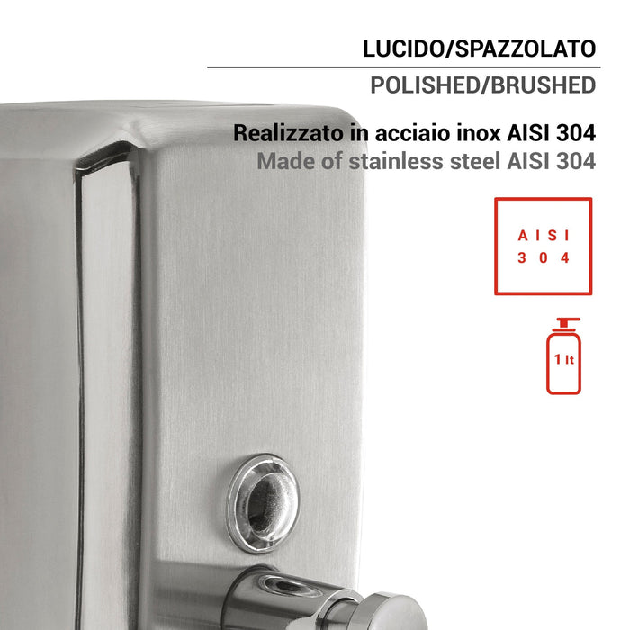 GEDY 20832100000 EPOS Dosificador Cromo Cepillado