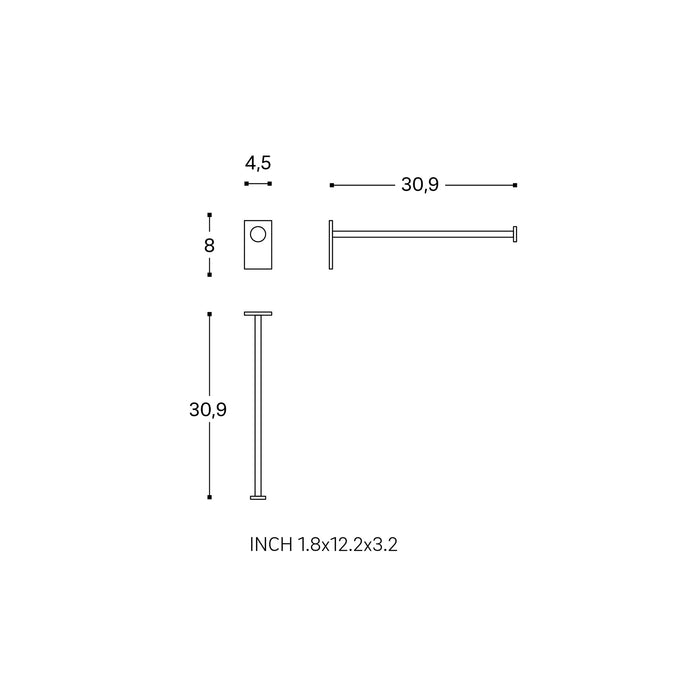 COSMIC 2766569 STICK Toallero Lateral Blanco