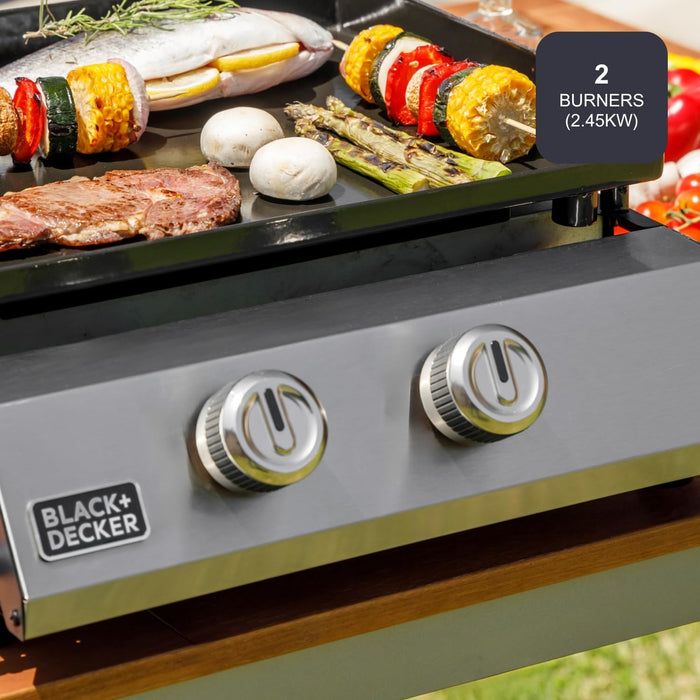 BLACK + DECKER BXOP4900E Plancha De Gas 2 Fuegos