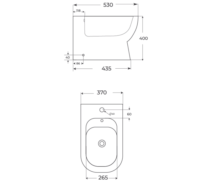 FOSSIL NATURA 00956 LYON White Floor Bidet