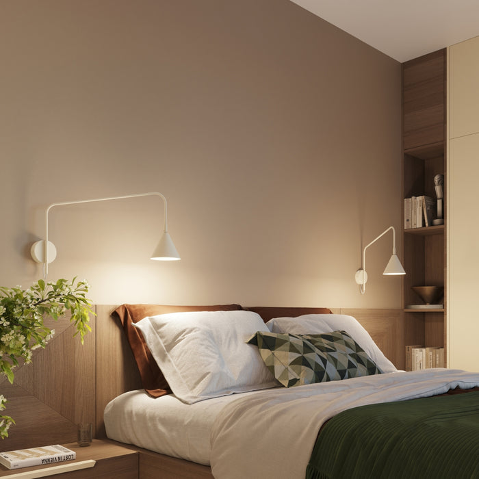 SOLLUX SL.2494 Aplique de pared NOX 1 beige con interruptor