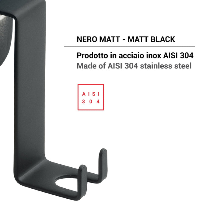 GEDY 56261400000 THOR Matte Black Hangers