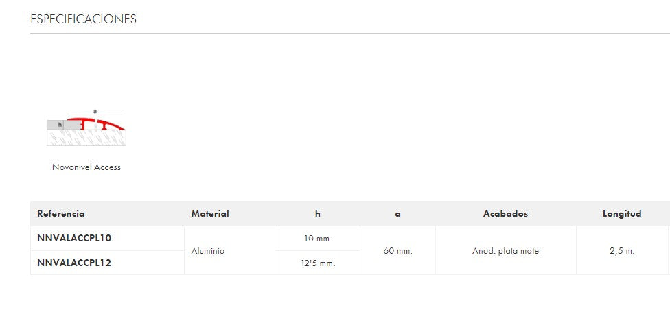 EMAC NOVONIVEL ACCESS Aluminio Plata Mate