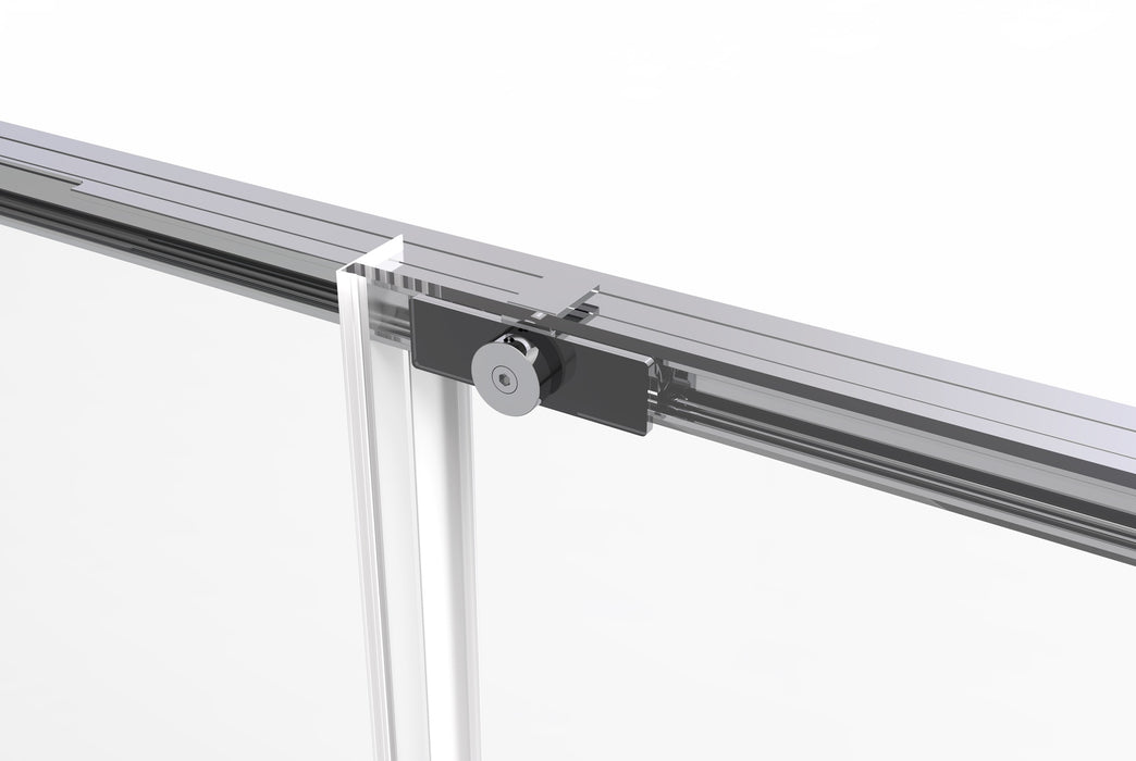 GME TWENTY Mampara Lateral Fijo Ducha 2F+1C Cromo Transparente