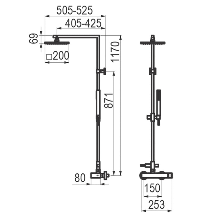 PRESTO 52550300 Nitro Plus columna ducha mezcladora Cromo