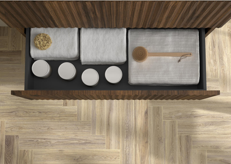 SALGAR 121776 KIRA Mueble+Lavabo LISBOA 120cm Nogal