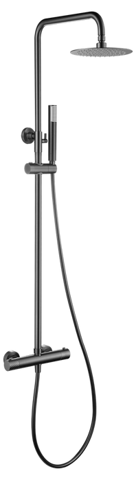 IMEX BTG053/BGM GÉNOVA Conjunto Ducha Termostático Black Gun Metal