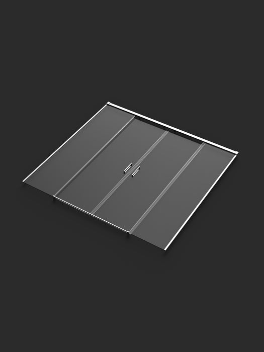 SB_X STYLO Mampara Frontal Ducha 2F+2C Cromo Transparente