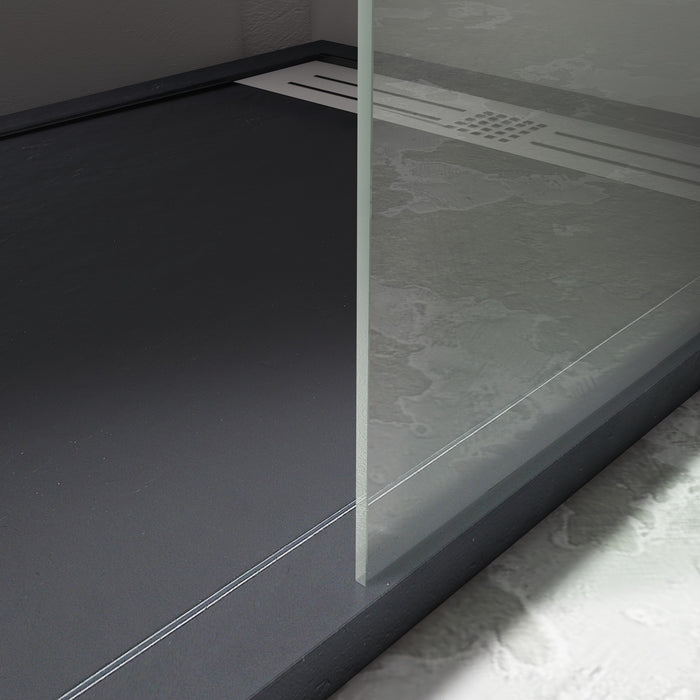 BATHME OASIS Mampara Ducha Fijo Cromo Transpartente