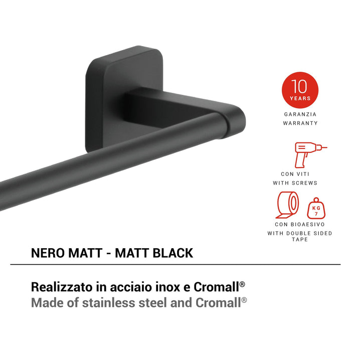 GEDY TO213014100 TONGA Toallero Negro Mate