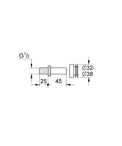 GROHE 37 044 000 Accesorios De Conexión