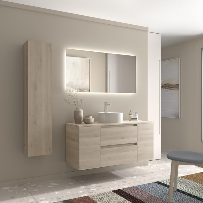 SALGAR 115897 BEQUIA PLUS Mueble de Baño 1 poza Porcelana 120cm Natural