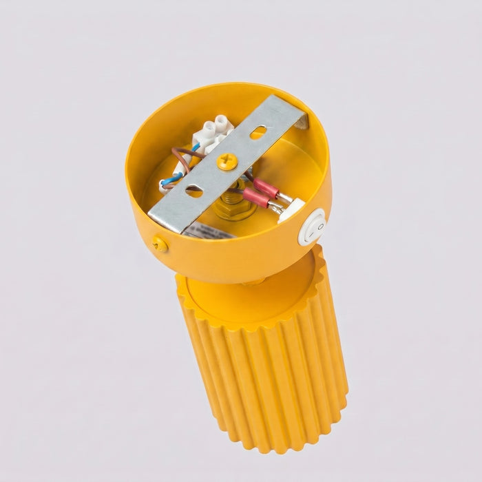 SOLLUX SL.2356 Aplique de pared KARBON amarillo con interruptor