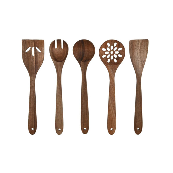 ARCOBAÑ FCUTMCOAC  Set 5 Utensilios Madera Cocina Acacia