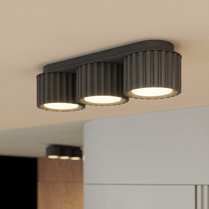 SOLLUX SL.2629 Plafón AURA 3 negro Gx53
