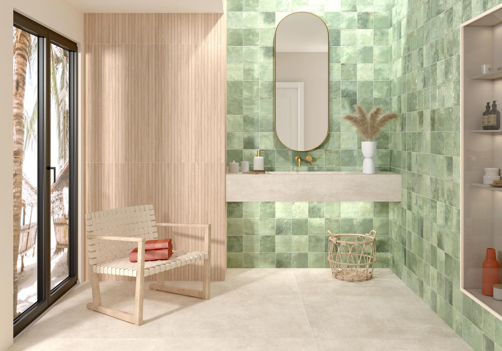 PAMESA PRECORTE ARTISAN VERDE 31,6x60,0 Azulejo Pasta Roja