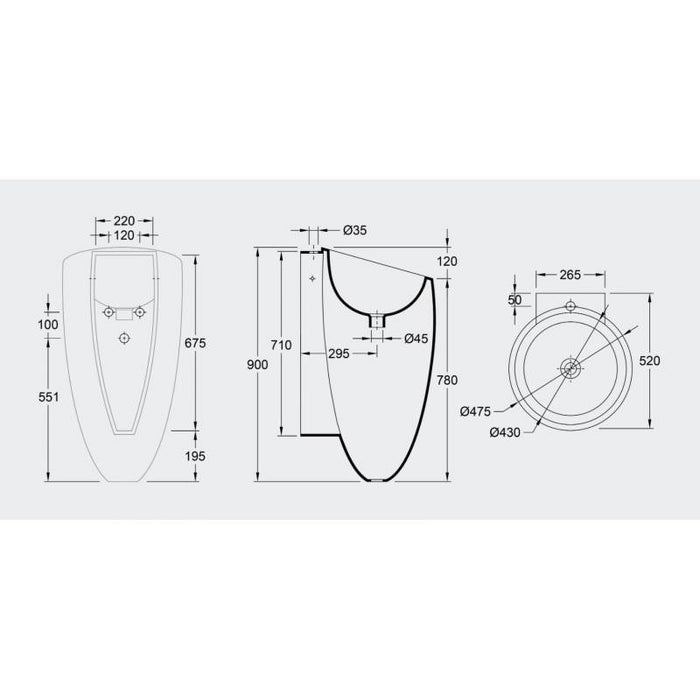 VALADARES 39881002C EGG Lavabo Con Columna Integrada Blanco