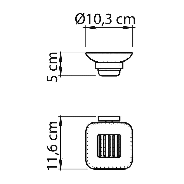 GEDY TO110200100 TONGA Jabonera Blanco Mate