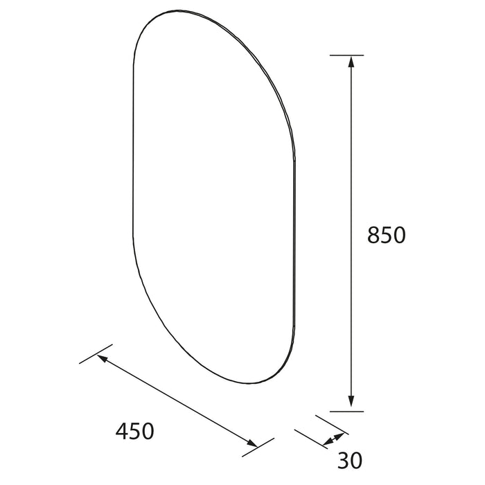 SALGAR 105599 THAIS Vertical Mirror 45x85 With LED Light