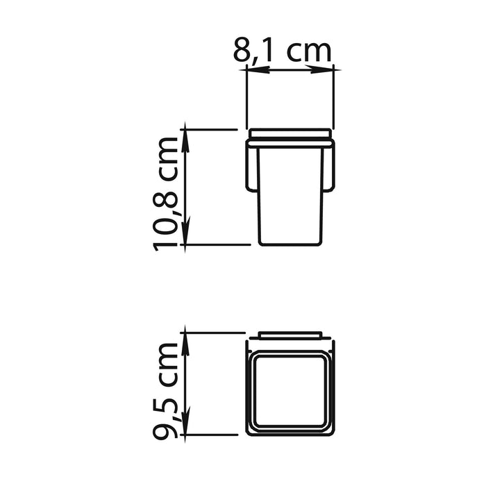 GEDY A9101300000 IL GIGLIO Portacepillos Cromo