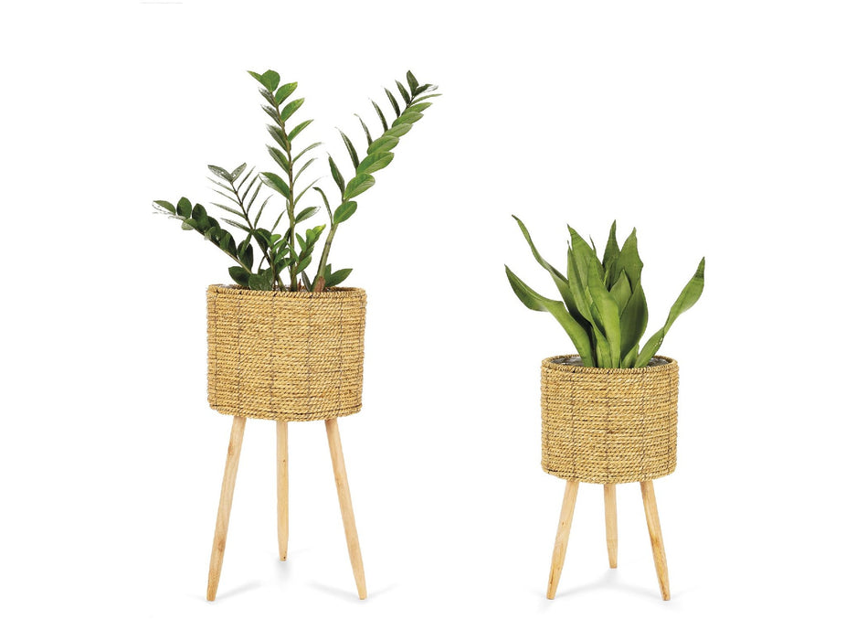 ANDREA HOUSE AX21542 Soporte Plantero Totora Ø30x58 CM