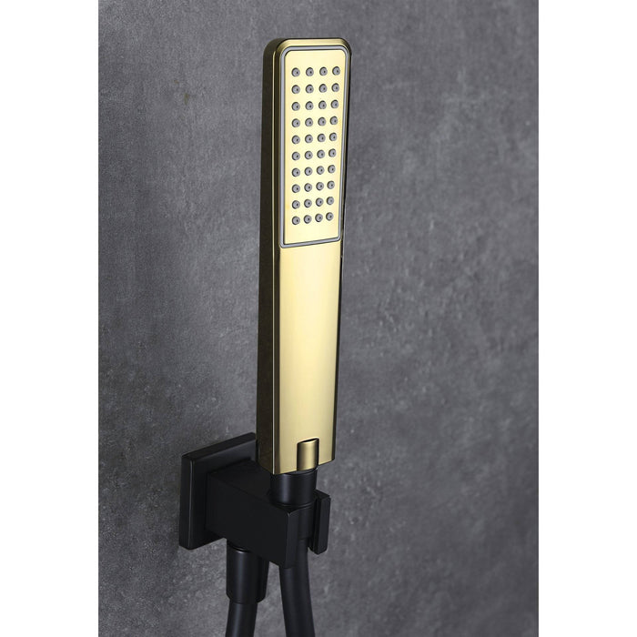 IMEX BDC032-6NGOLD SUECIA Conjunto de Ducha Empotrado Monomando Negro Oro Brillo