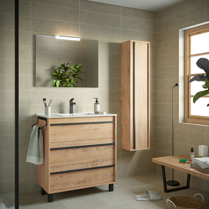 SALGAR ATTILA Conjunto Mueble Completo 3 Cajones Roble África