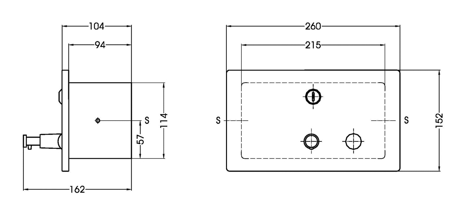MEDICLINICS DJE0010CS Dosificador de Jabón Empotrado 1,4 Litros
