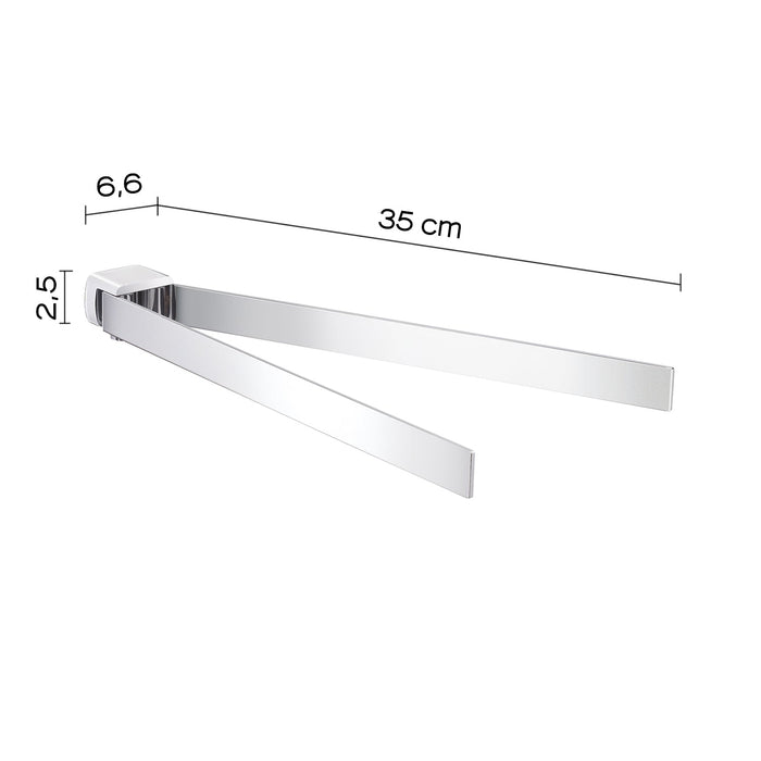 GEDY PI231300100 PIRENEI Double Chrome Towel Rack