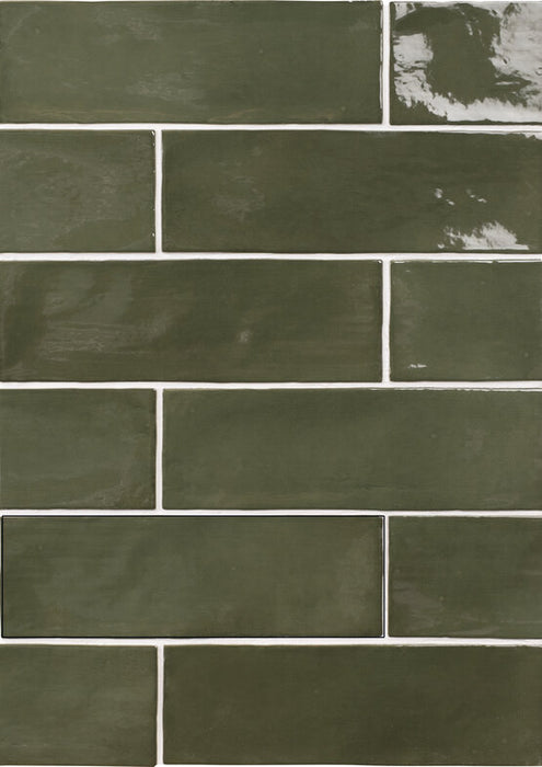 CARMEN A039206 SEVILLE GREEN 6,5x20 Azulejo Esmaltado