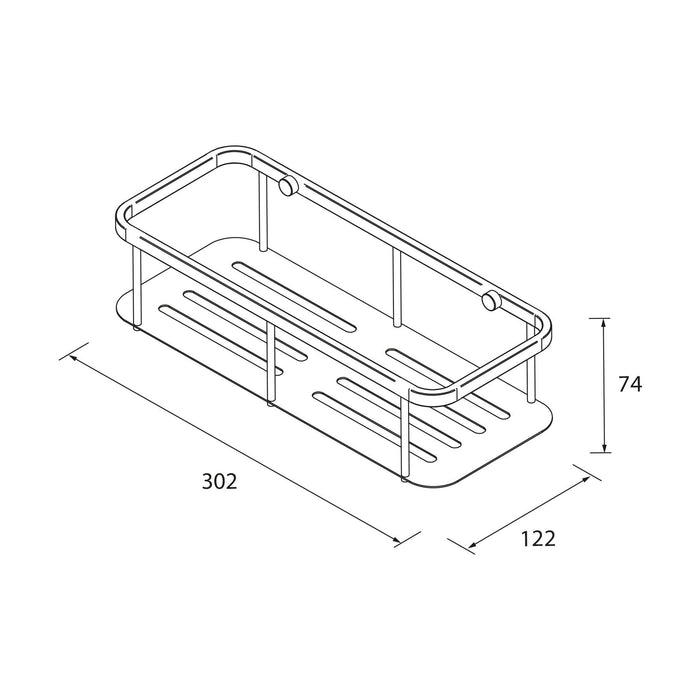 SALGAR 97291 NILO Jabonera Rectangular Cromo