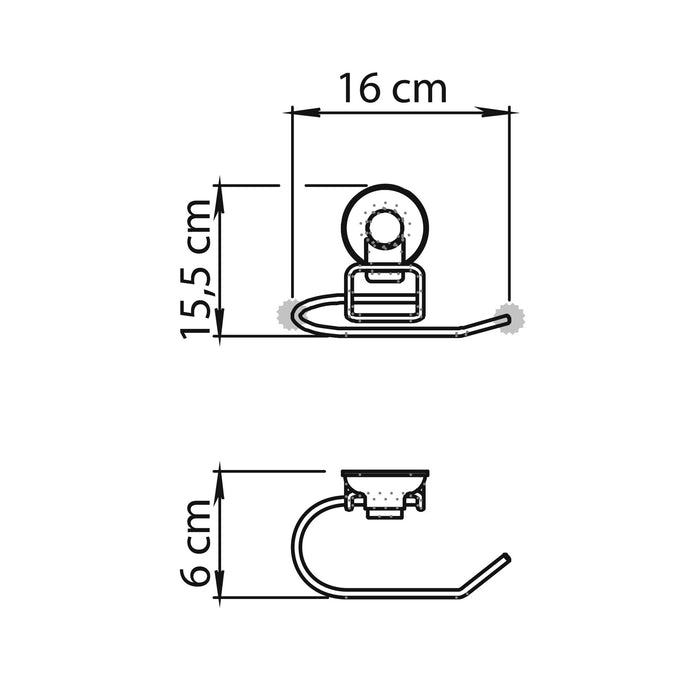 GEDY HO241400100 HOT Portarrollo Negro mate