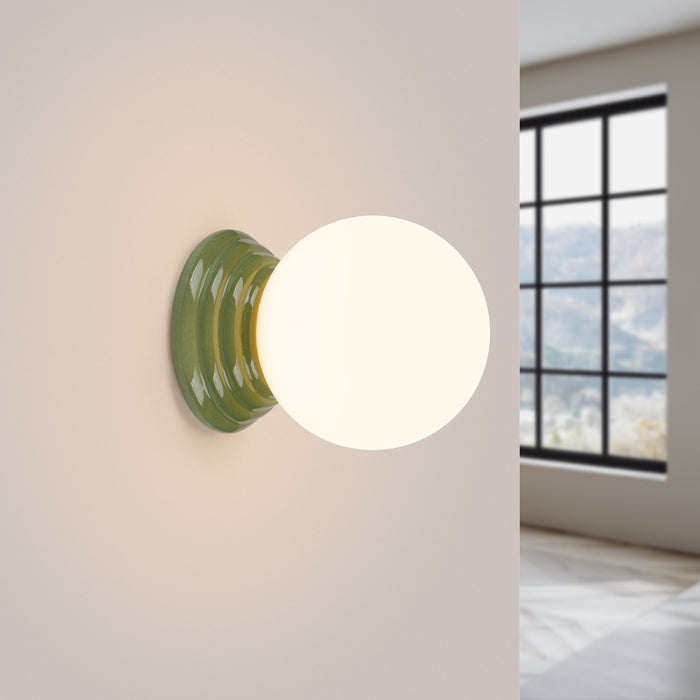 SOLLUX SL.1894 Aplique ZORI verde IP44 verde oliva