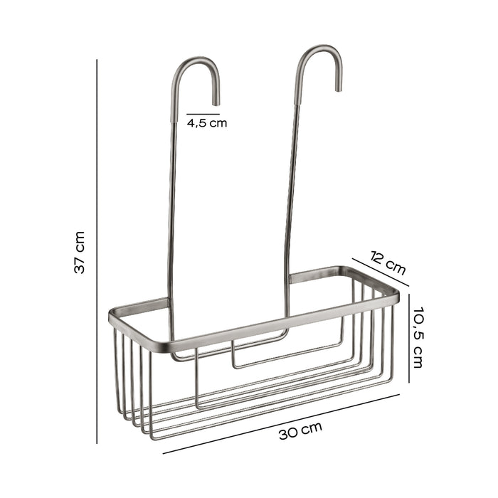 GEDY 24893800000 OTTAVIANO Porta objetos colgable para grifería cepillado