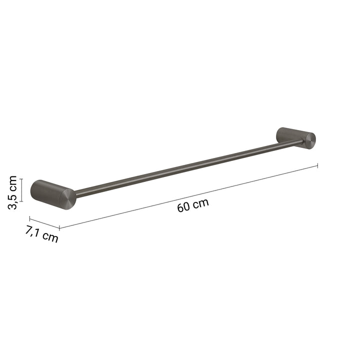 GEDY AN216081100 ANDE Toallero 60 cm gun metal