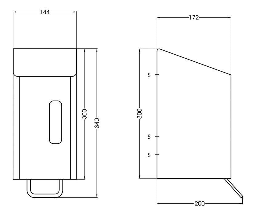 MEDICLINICS DJ0053 White Soap Dispenser