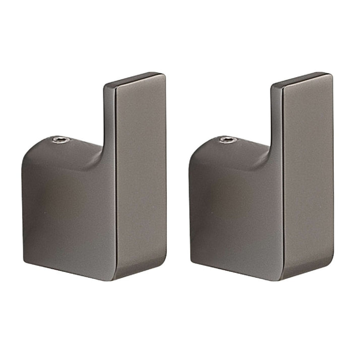 GEDY PI278100000 Set 2 Perchas Gun Metal