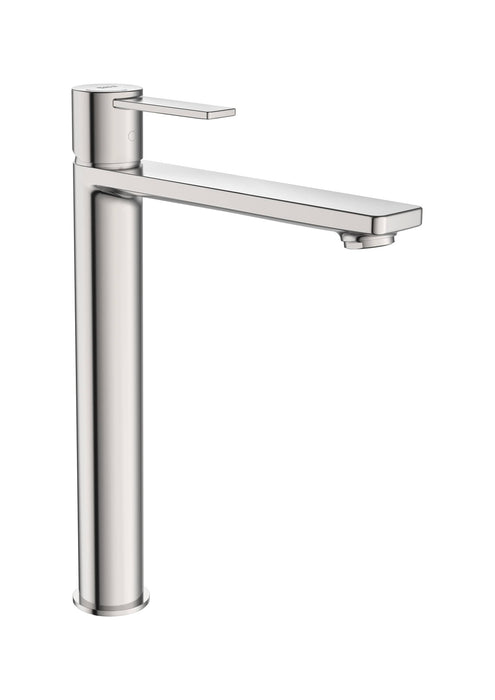 ROCA A5A345FSM0 TARGA Grifo Monomando Lavabo con Caño Alto y Cold Start Acabado Acero Inoxidable