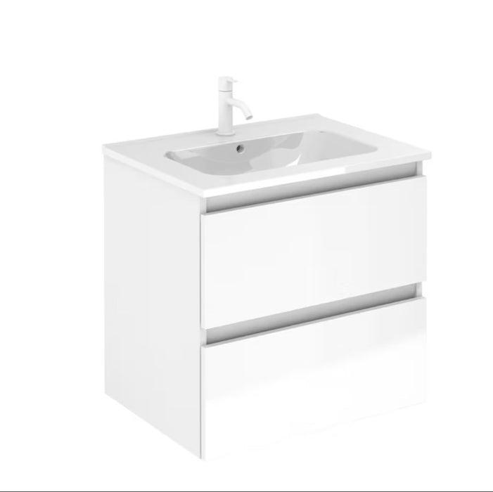 ROYO KENA Mueble+Lavabo Suspendido 2 Cajones Blanco