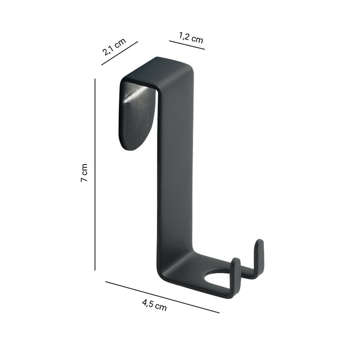 GEDY 56261400000 THOR Perchas Negro Mate