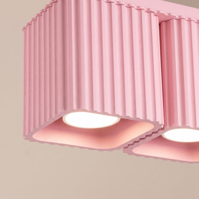 SOLLUX SL.3100 Lámpara De Techo Riff 2 Rosa Gu10