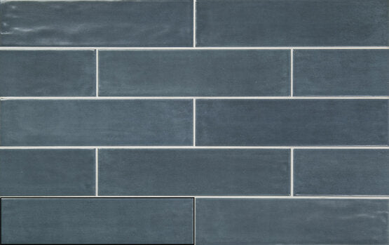 CARMEN A040529 ACQUARELLA BLUE 7,5X30 Azulejo Esmaltado