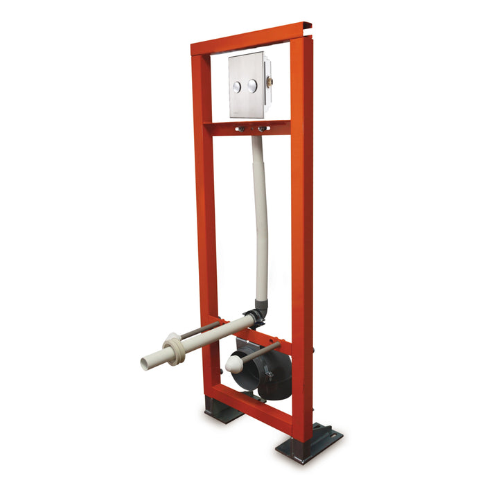 PRESTO 18592 Soporte bastidor autoportante para inodoro con fluxor mecánico 1000 E XL DPA Cromo cepillado