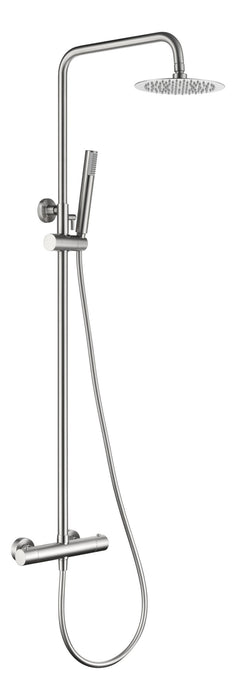 IMEX BTM039/NQ MONZA Thermostatic Large Shower Faucet Telescopic Brushed Nickel Color